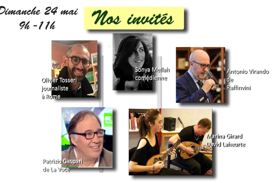 Cappuccino # 24 mai 2020 - Invités: Sonya Mellah, Patrizio Gaspari, Olivier Tosseri, Antonio Virando, Marina Girard et David Laheurte