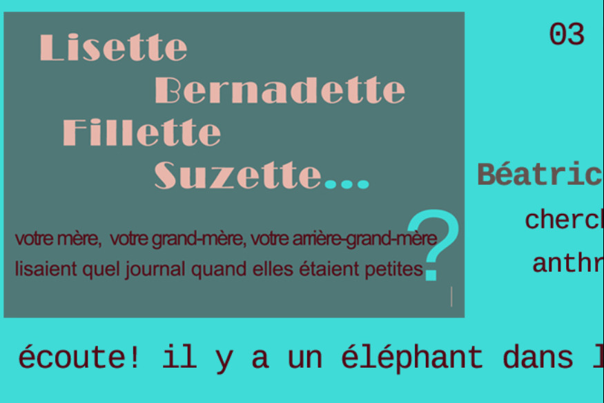 Ecoute ! Il y a un éléphant... # 03 mars 2021 - La presse pour petites filles au 20e siècle