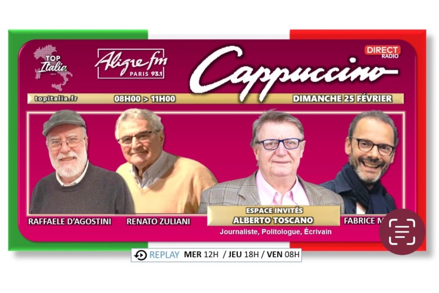 Cappuccino # 25 février 2024 - invité : Alberto Toscano, journaliste et écrivain